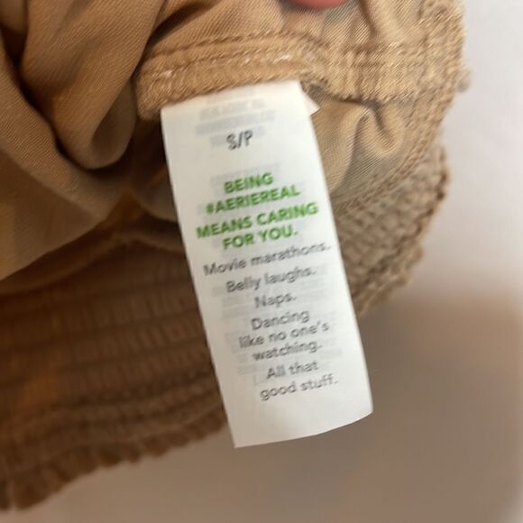 Aerie Gold Velvet V-Neck Crop Top. Size Small. New! - Picture 7 of 9